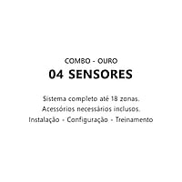 Combo ALARME - 04 Sensores - Ouro - Instalação INCLUSA