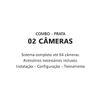 Combo CFTV - 02 Câmeras - Prata - Instalação INCLUSA